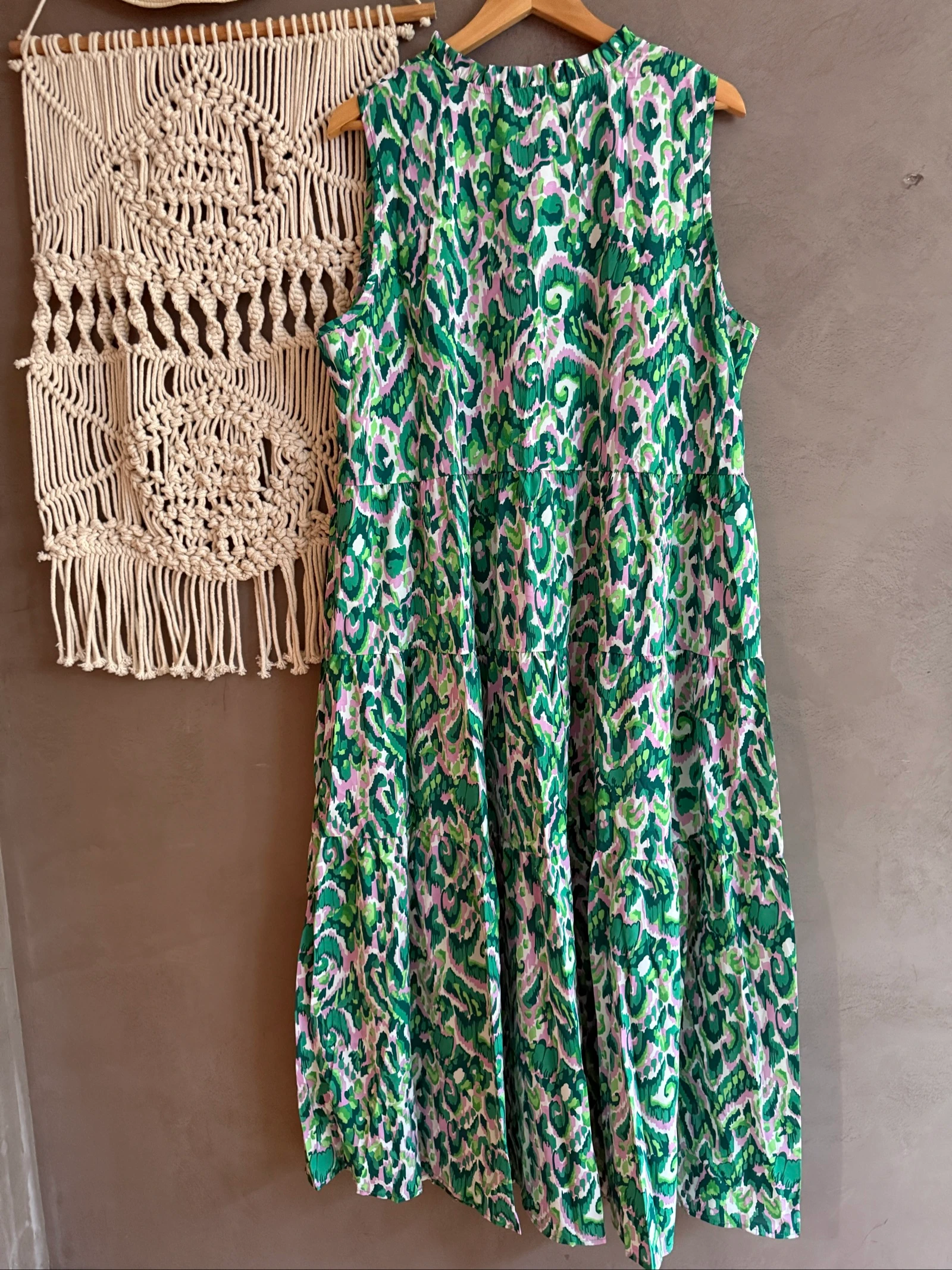 Vestido 48 de verano fluido camisola de verde – photo 6